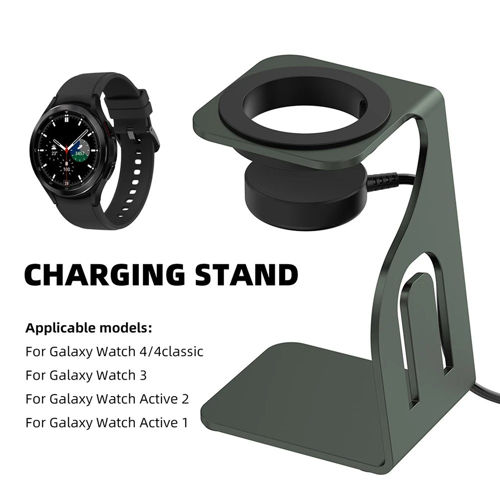 Portable Charger Dock Station Aluminum Alloy Charging Stand Holder Durable for ​Galaxy Watch 3/4 for ​Samsung Watch Active 1/2