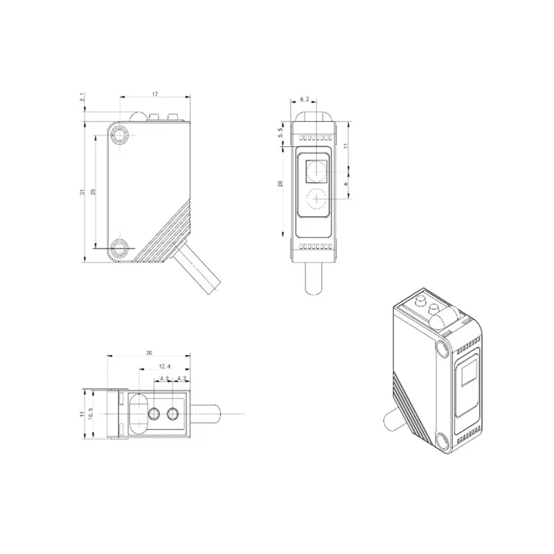 KJT-FG30 1m 2m 4m Verstelbare detectie Foto-elektrische schakelaar Sensor TOF Diffuse reflectie Type Naderingsschakelaars NPN PNP