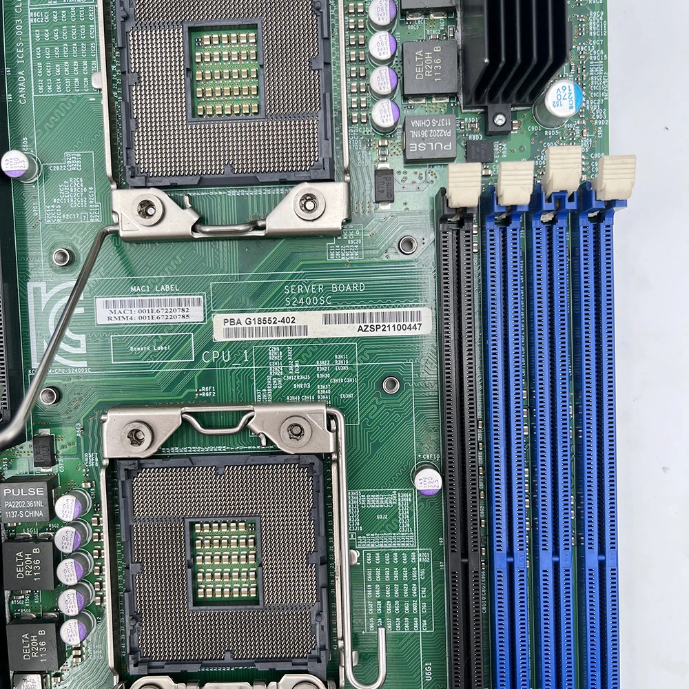 S2400SC untuk Intel Server Motherboard LGA1356 Mendukung CPU Seri E5 2400 Akan Diuji Sebelum Pengiriman