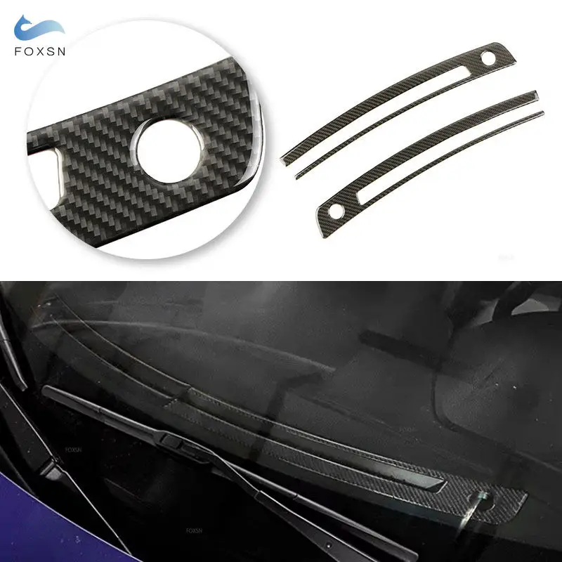 

2pcs Soft Carbon Fiber Accessories Central Defogging Outlet Panel Frame Trim For Subaru BRZ Toyota GR86 2021 2022 2023 2024 2025