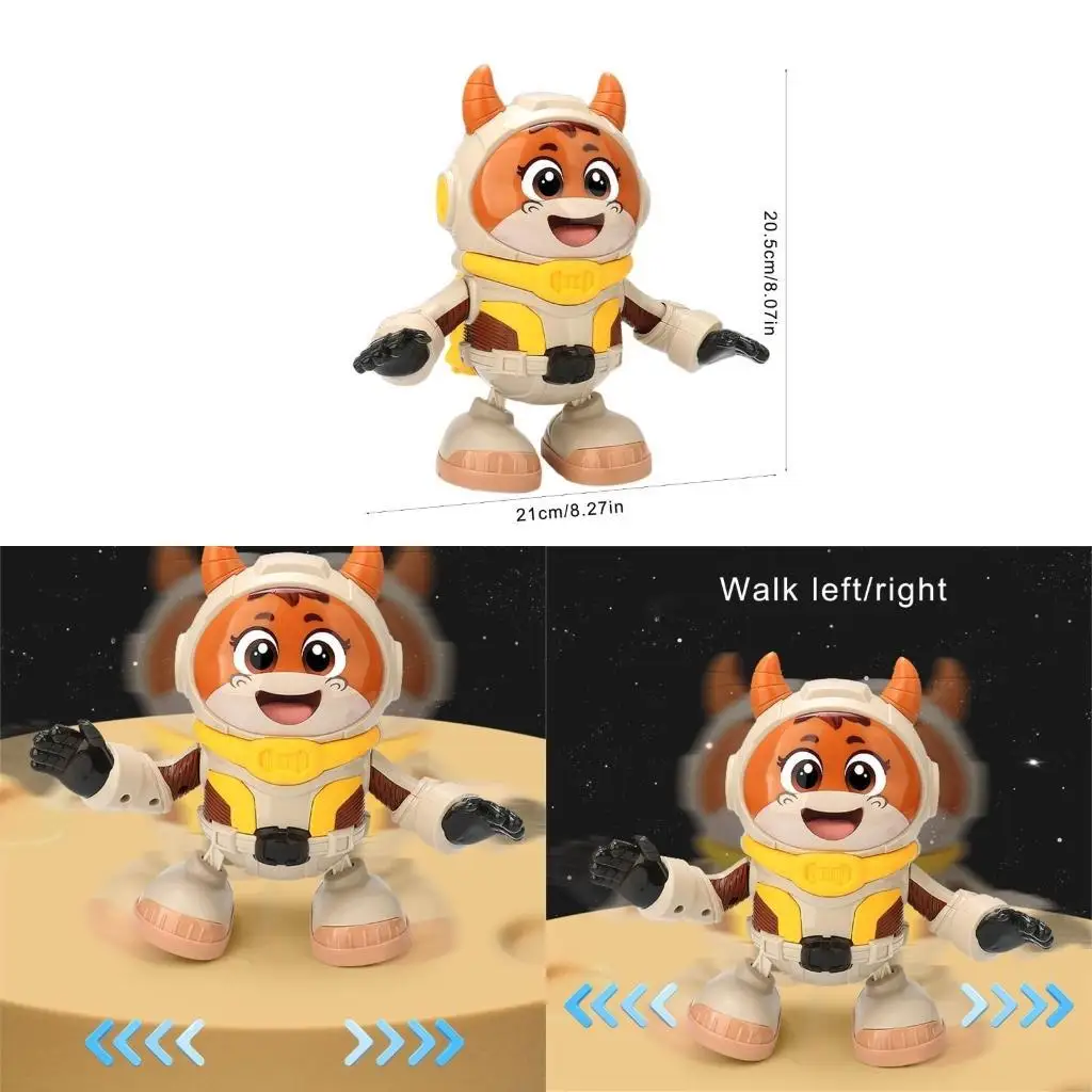 

Electric Dancing Calf Music Sounding Cartoon Animal Toy for Toddler Motor Skill A2UB