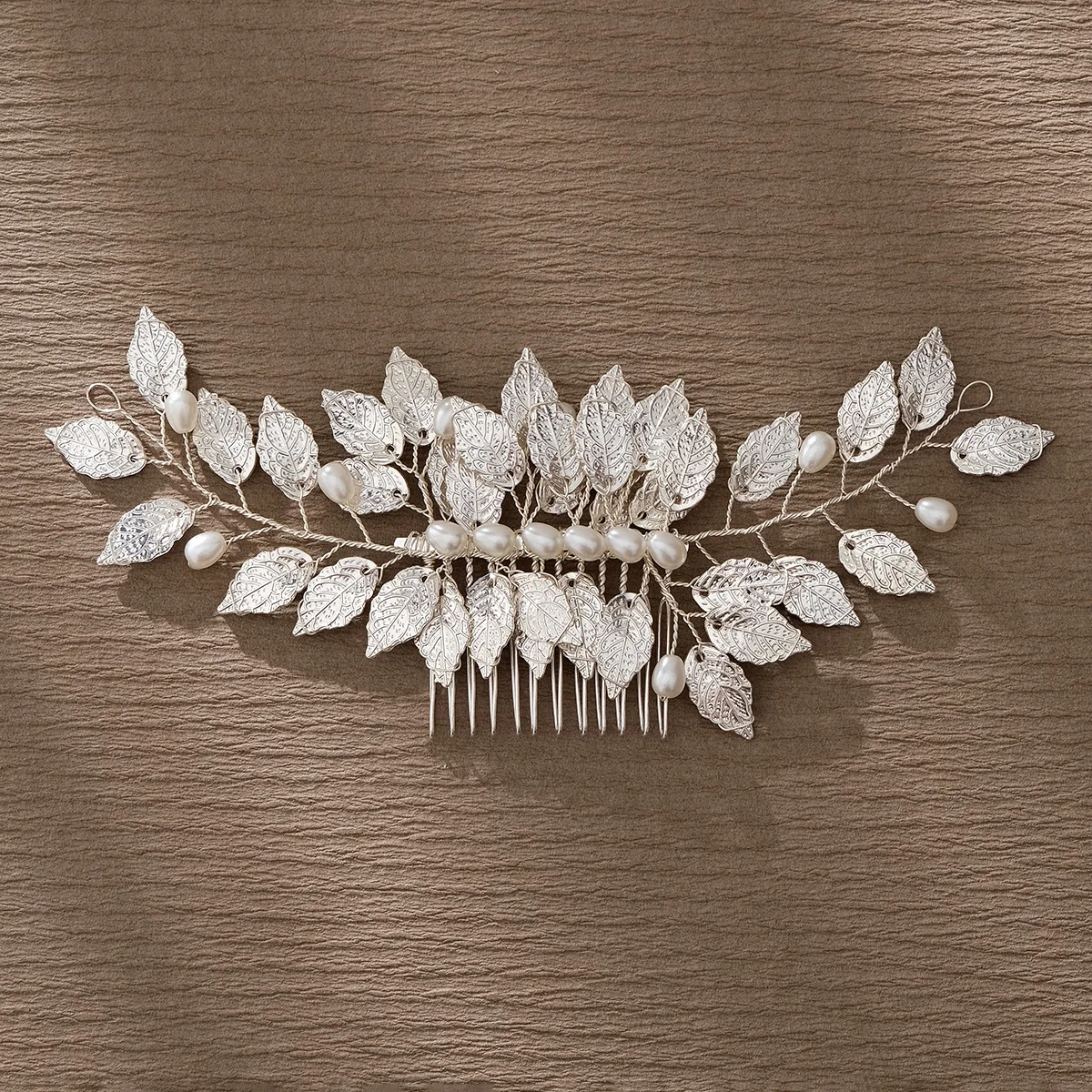 Bride Hairpins Tiaras Rhinestone Green Hair Combs For Women Fashion Beaded Golden Leaf Side Pins Bride Wedding Heapdiece Jewelry