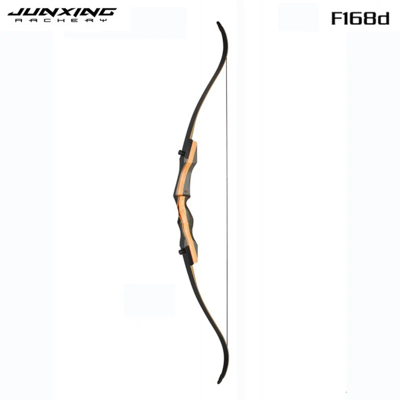 

F168D Recurve Bow 62 Inches 25-50 Lbs Wooden Riser for Right Hand User Archery Hunting Shooting