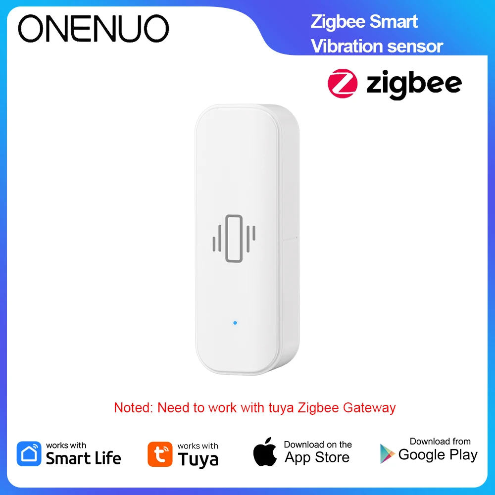 ONENUO Tuya Zigbee كشف مستشعر الاهتزاز الحياة الذكية APP إشعار في الوقت الحقيقي إنذار صدمة الحركة سجل التاريخ #1