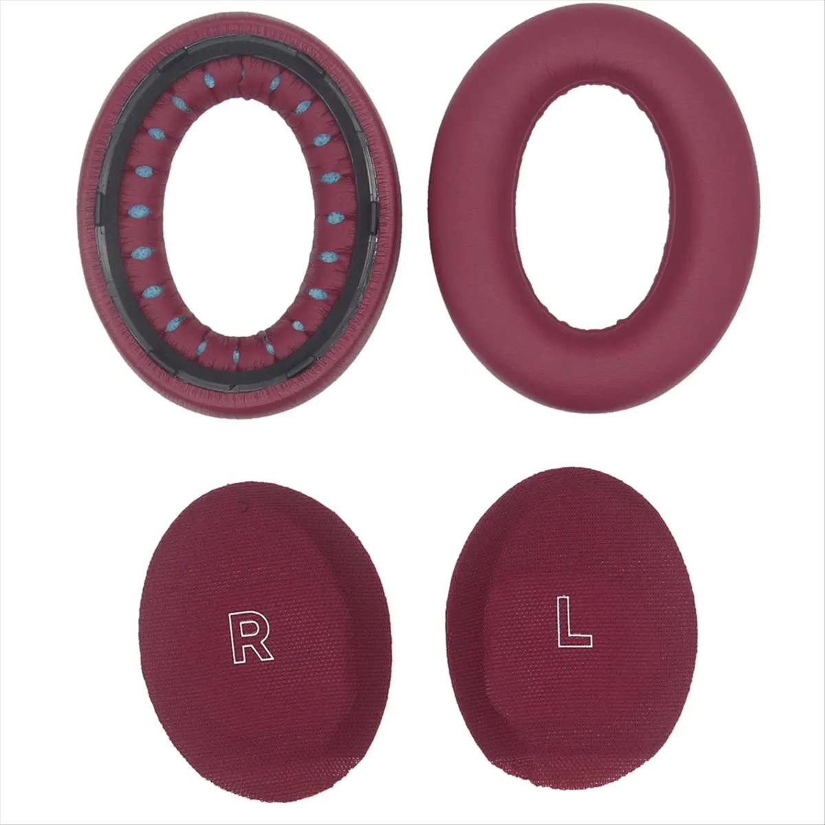 DT889 Mon.Earpads for QC Ultra Noise Reduction Headphone Replacement Soft Sponge Foam Cushions Repair Parts Rose Red