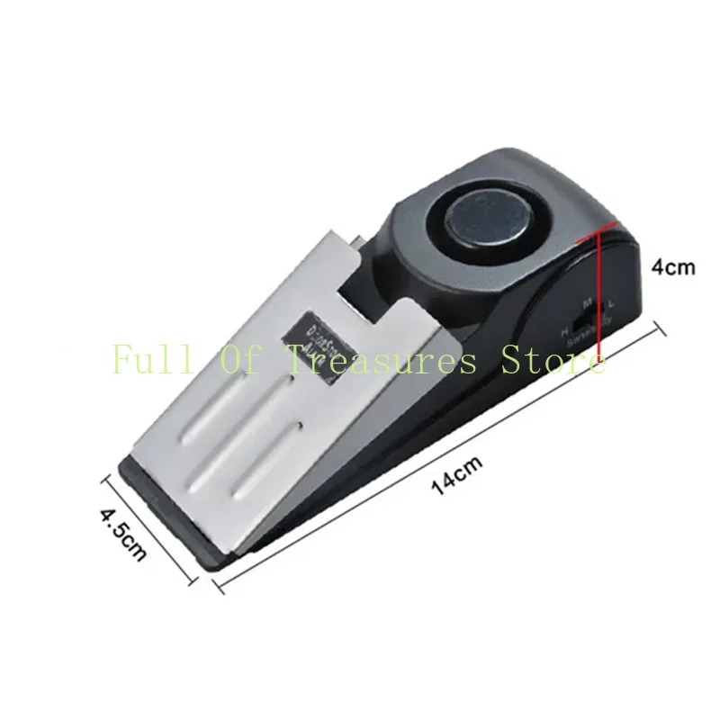 120db Wireless Door Stop Stopper Alarm Block Blocking System Door Blocking Device Home Travel Mini Anti-theft Wedge Shaped
