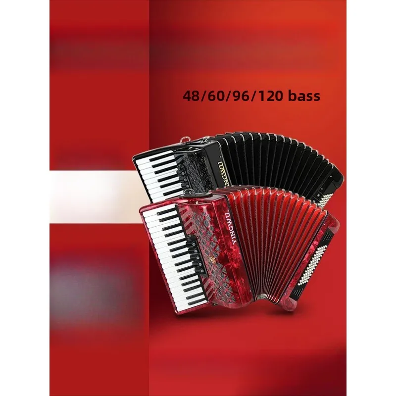 Accordion instruments, genuine professional accordion 60/96/120 bass