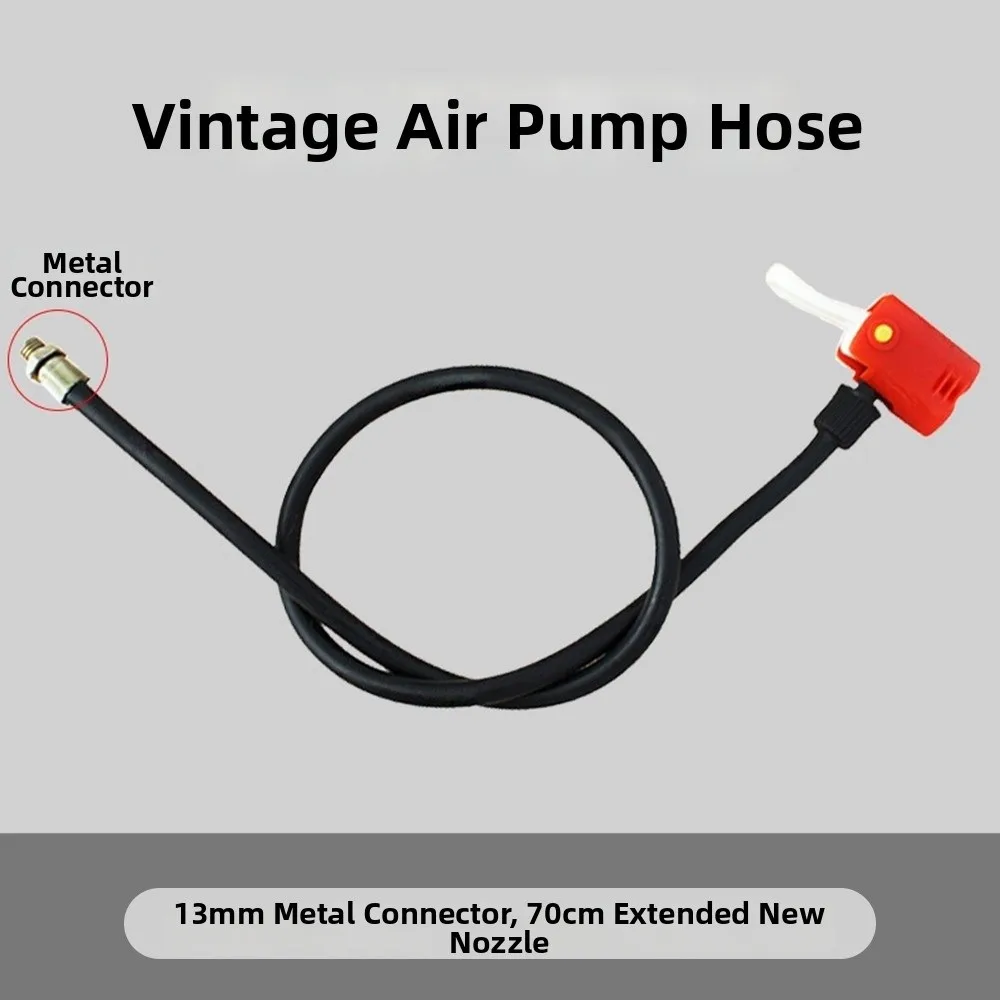 Mutistyles Bicycle Air Pump Extension Tube Pump Metal/Plastic Black&Orange Bicycle Hose Air Pump Connector Tire Inflator Nozzles