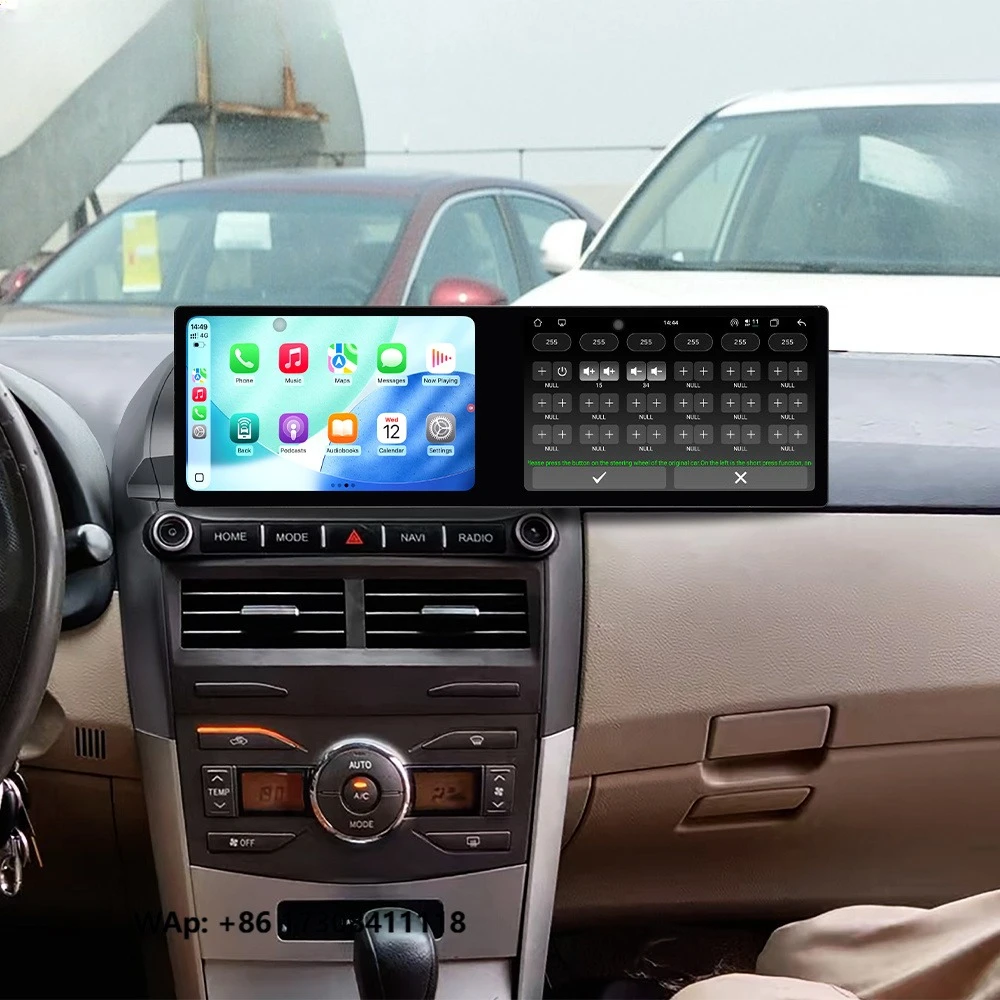 Foforfor Dual 10.1" Screen for Corolla 2007-2013 Android 15 Navi Central Control Multimedia Radio Wireless Carplay
