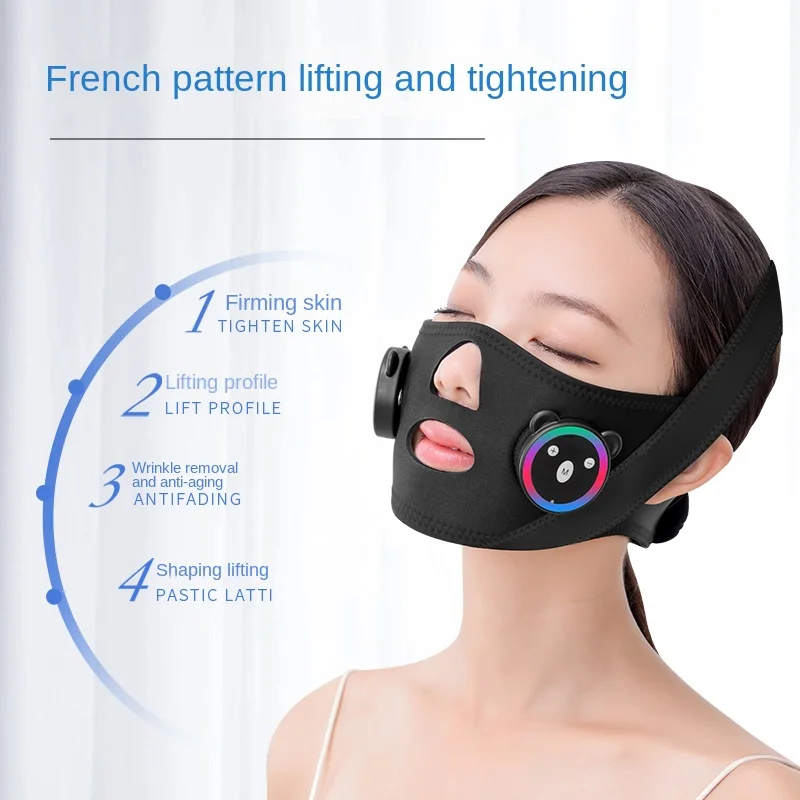 Mengchuang face slimming artifact mask for men and women v face masseter double chin wrinkles lifting and firming beauty device