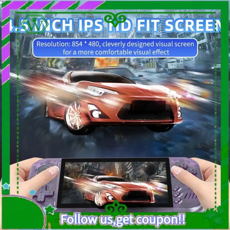 

Reliable-X39pro Retro Video Game Console 32GB 4.5 Inch Screen Support 2-Player Games Handheld Gamepad Children Gifts