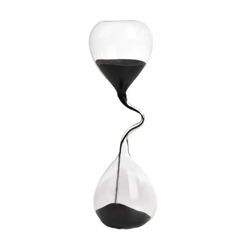 

Simple Curve Design Hourglass Glass Craft Thin Neck Sand Timer Durable Transparent Sand Watch Desk