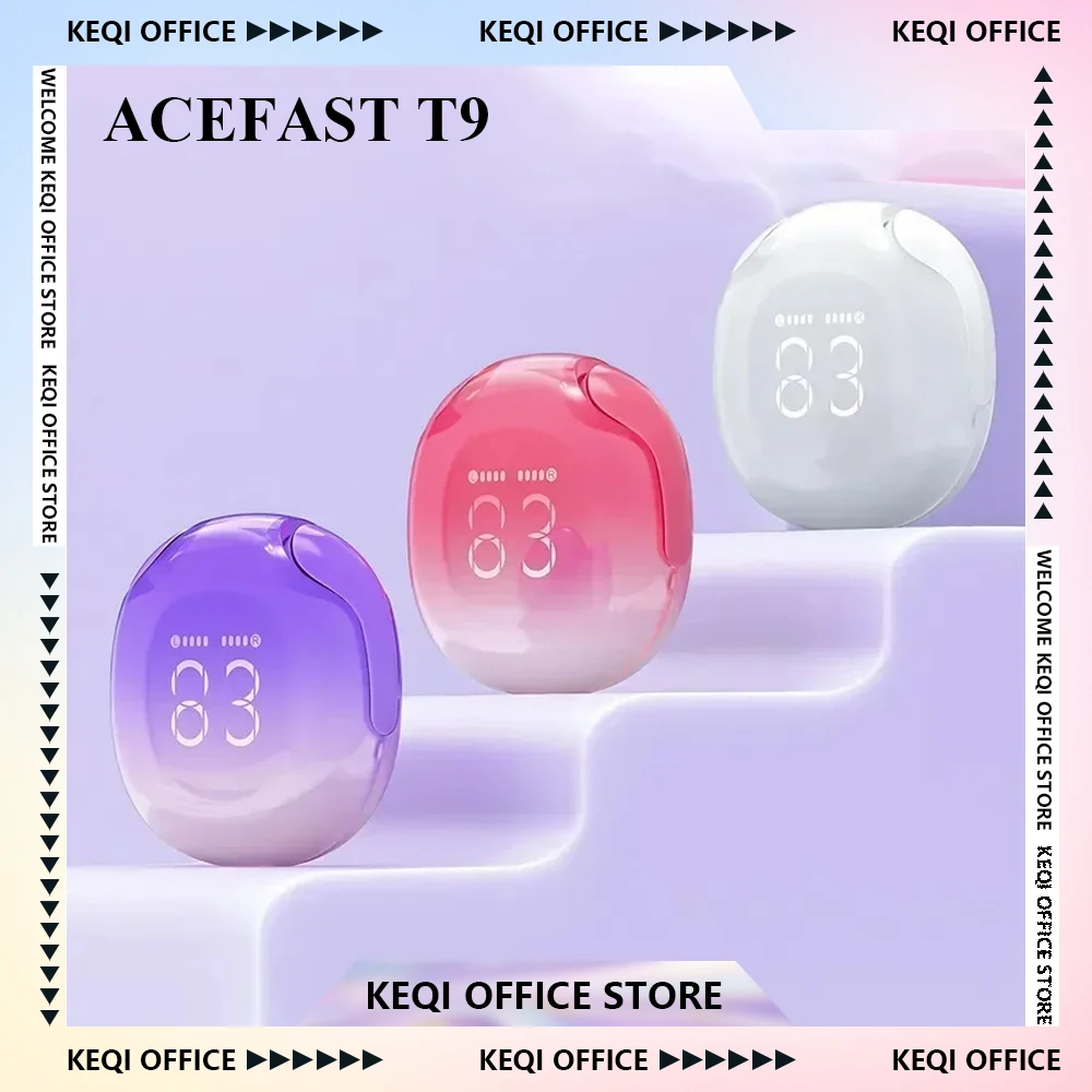 

ACEFAST T9 Bluetooth наушники IPX4 водонепроницаемая беспроводная гарнитура 5,3 стерео объемный звук шумоподавление Hi Res офисные наушники подарки