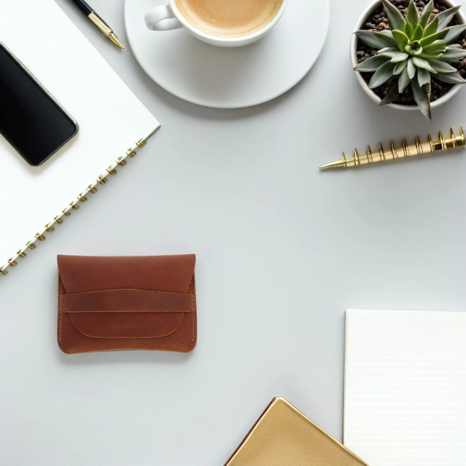 

Small Card Wallet Vintage Change Holder Flip Closure Portable Cowhide Pouch Business Travel Card Organizer Pocket