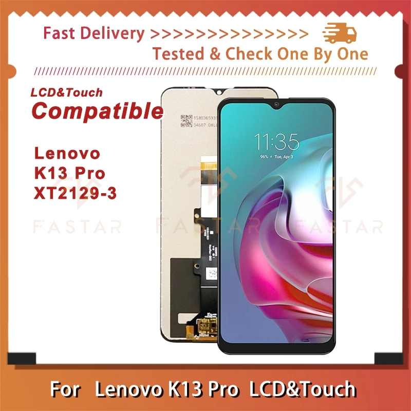 

K13Pro 6.51"Tested For Lenovo K13 Pro LCD XT2129 Display Touch Digitizer Assembly Replacement Parts Screen Lenovo k13pro lcd