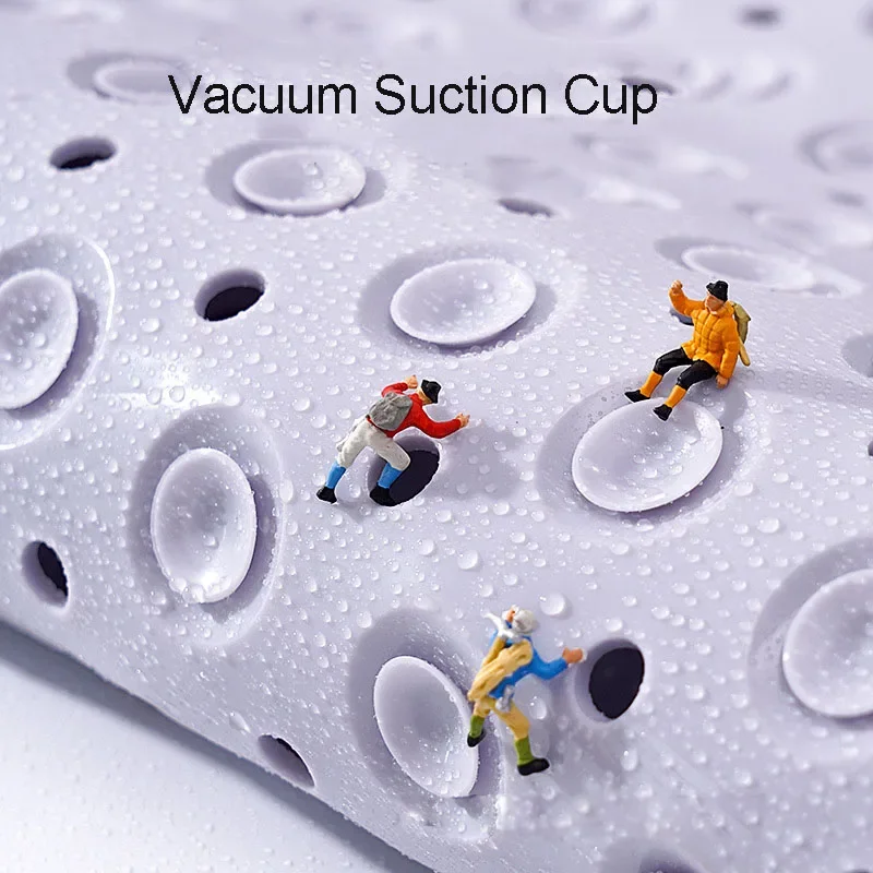 Pvc Non Slip Large Bath Mat Safety Suction Cup Bathroom Shower Mat Household Soft Massage Bath Rug  Shower Bathtub Mat Foot Pad