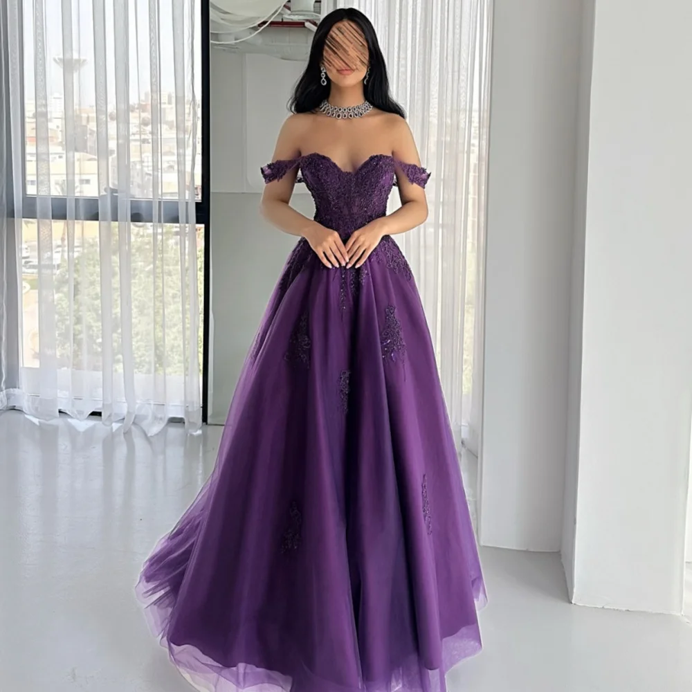 Индивидуальные высококачественные одинаковые тюлевые аппликации с бисером, длинные платья трапециевидной формы с открытыми плечами, модные платья на заказ