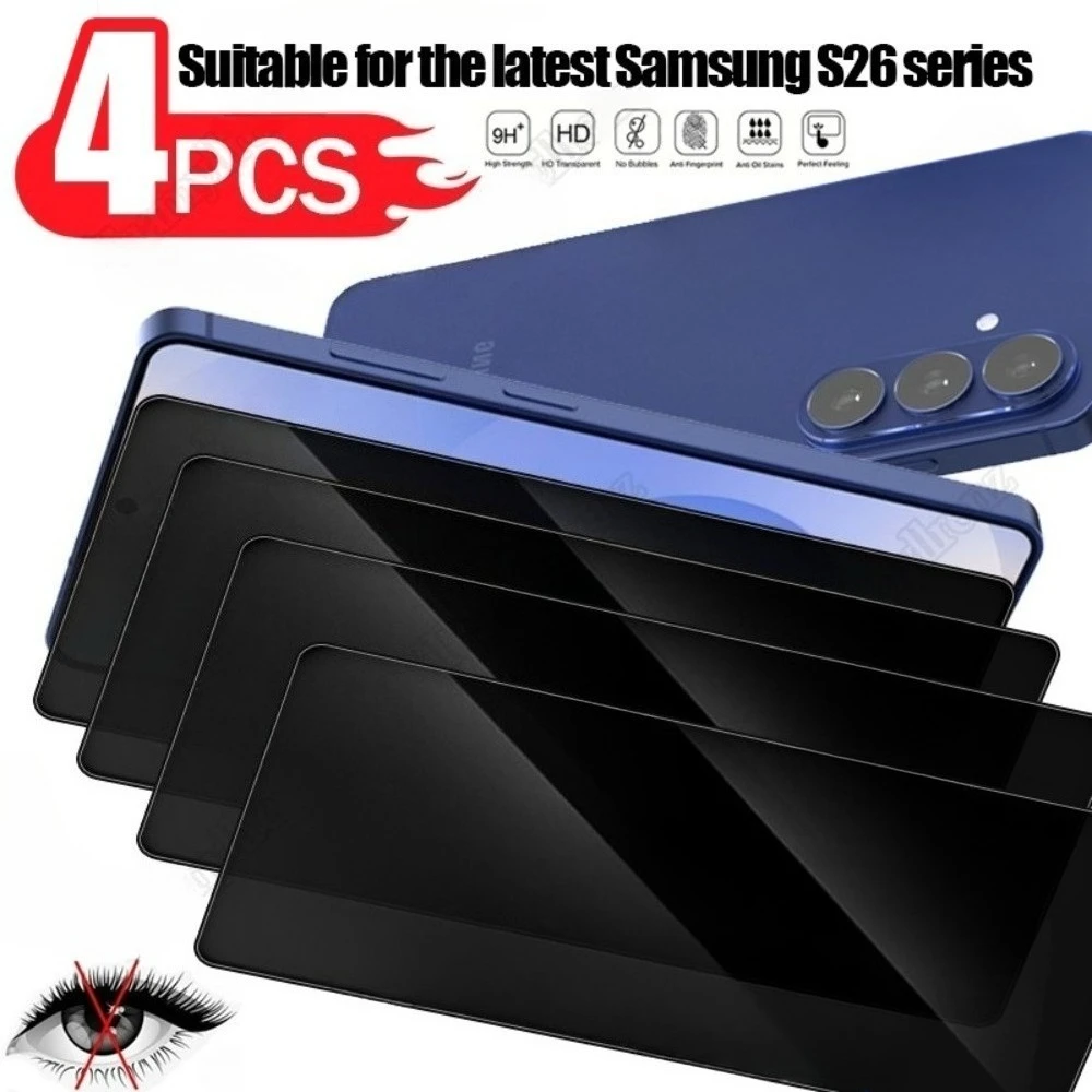 

4Pcs Anti Spy Tempered Glass for Samsung Galaxy S26 S25 S24 Ultra S23 S22 S21 Plus S25 S24 S23 FE Anti-Scratch Screen Protector