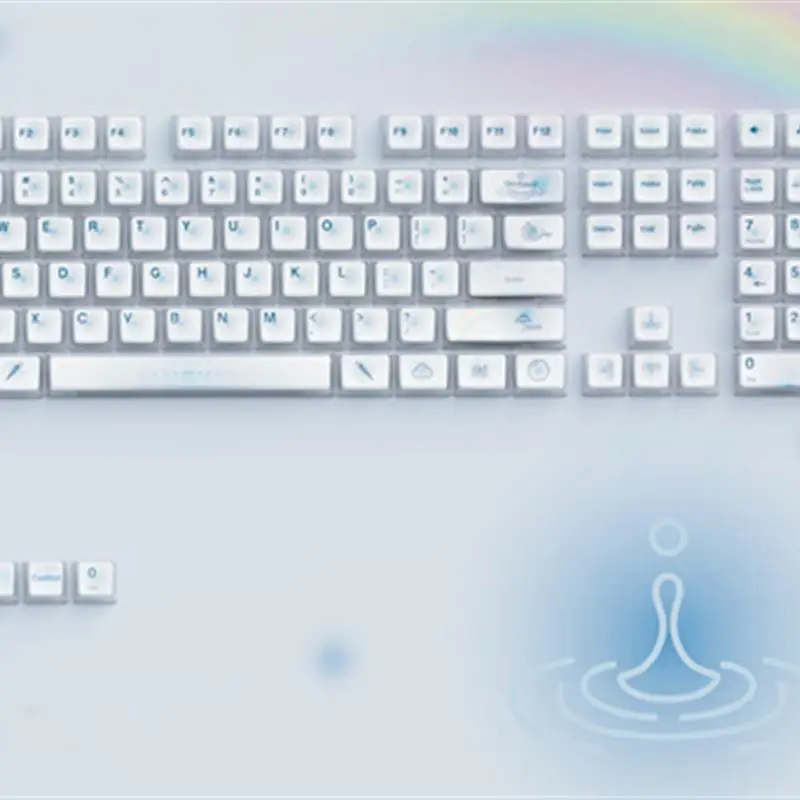 Xvx "Regendruppels" Vierzijdige Transparante Vijfzijdige Thermische Sublimatie Asa Hoogte 116 Sleutel Kleine Complete Set Keycaps