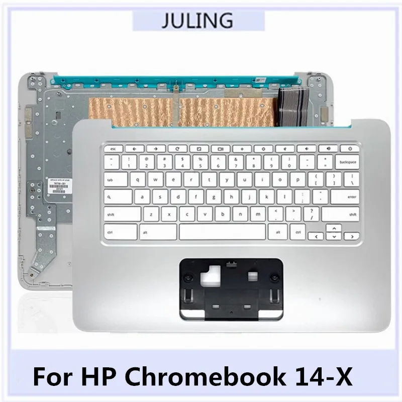 

Для ноутбука HP Chromebook 14-X, Упор для рук, верхняя крышка с американской клавиатурой