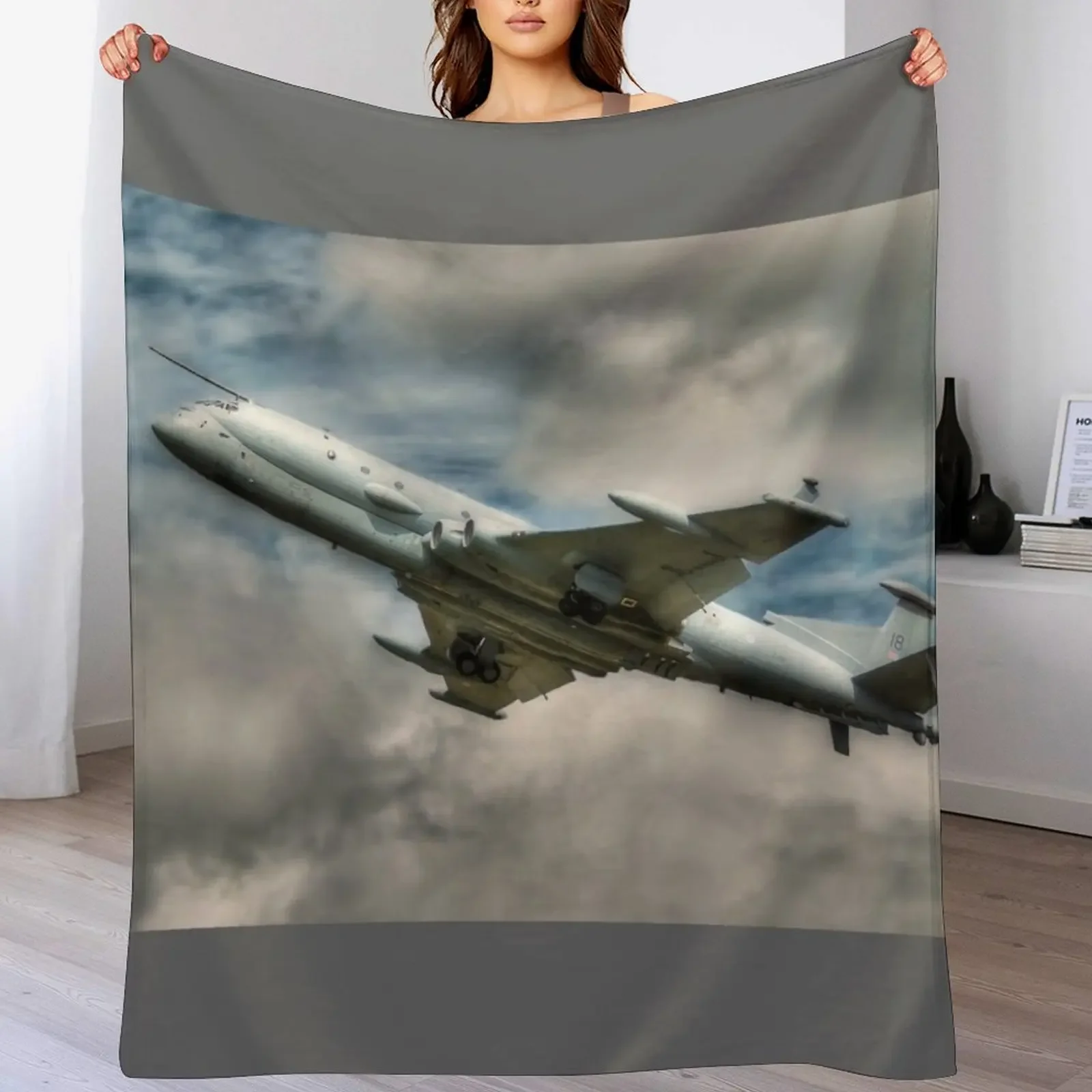 

Nimrod MRA4 - Maritime Patrol and Attack Aircraft Throw Blanket Giant Sofa Personalized Gift Blankets