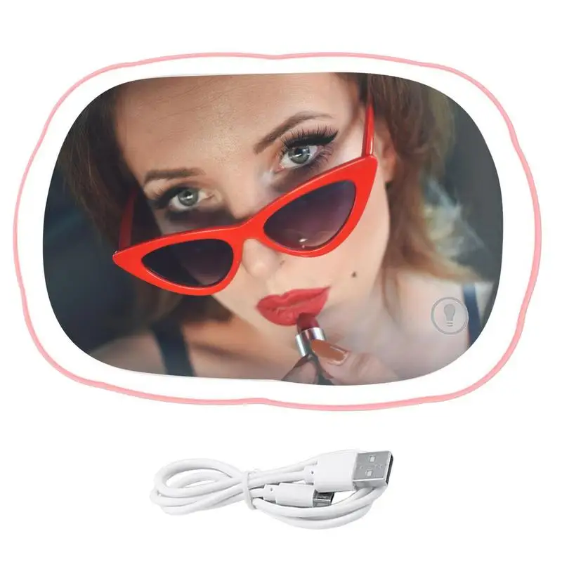 Car Visor Vanity Mirror Rechargeable LED Makeup Mirror 3 Modes Universal Sun Visor Mirror Innovative Car Mirror Accessories