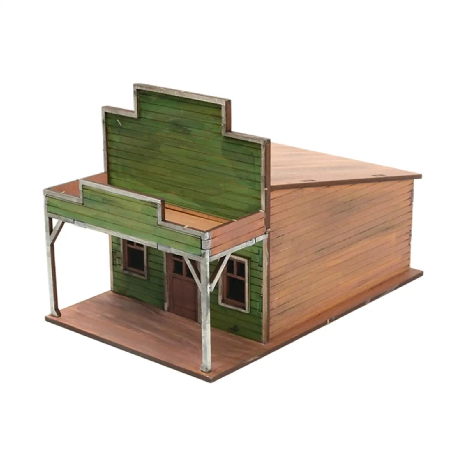 مجموعة نماذج بناء المدينة 1/72، نموذج مشهد مصغر قابل للطلاء بمقياس 1:72 من الخشب غير مكتمل، نموذج معماري لتخطيط المناظر الطبيعية #1