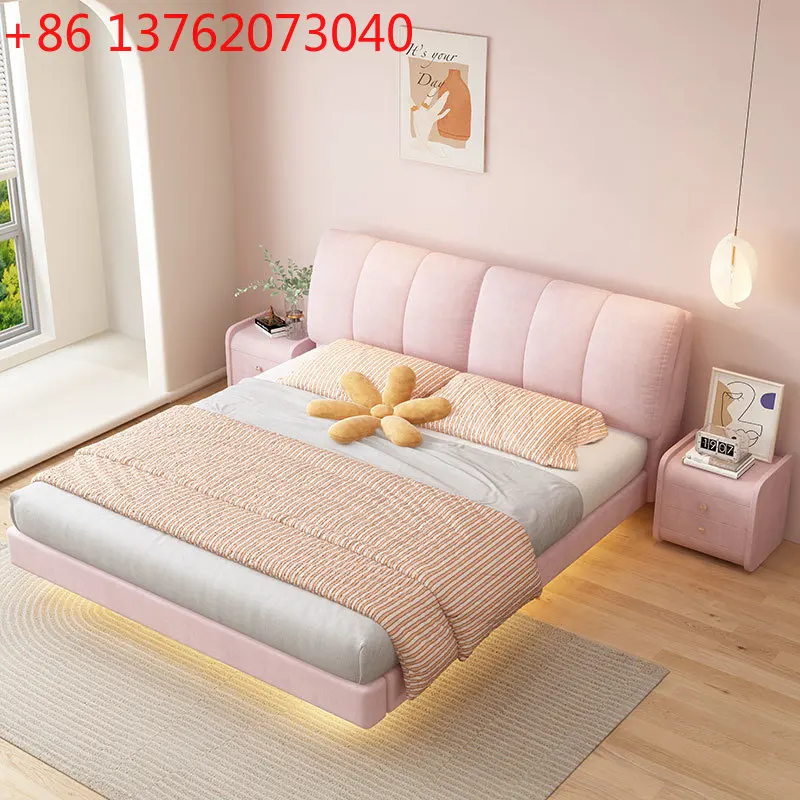 

Minimalist Design Double Bed Frame European Unique Japanese Pliable Double Bed Storage Wooden Cama Queen Size Furniture For Home
