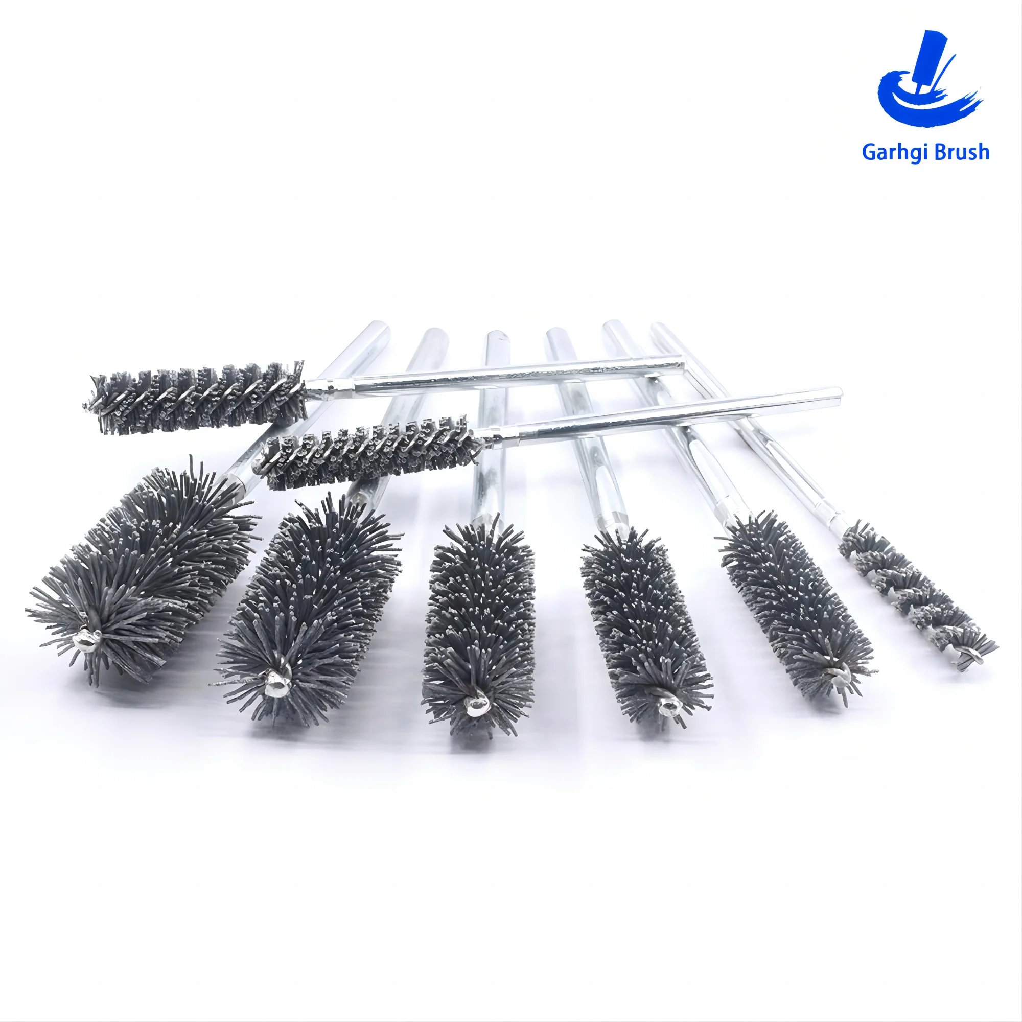 240Grit Abrasive Nylon Tube Brushes Silicon Carbide Bore Polishing Deburring Surface Finishing Rust Removal Cleaning Power Drill