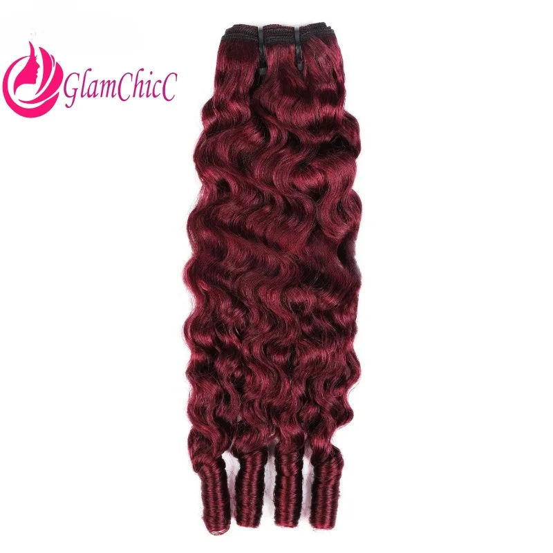 

Премиум 4 # 99j # Бирманские вьющиеся пучки человеческих волос/1 шт. 14-30 дюймов бразильские девственные реми полное ручное плетение для женщин