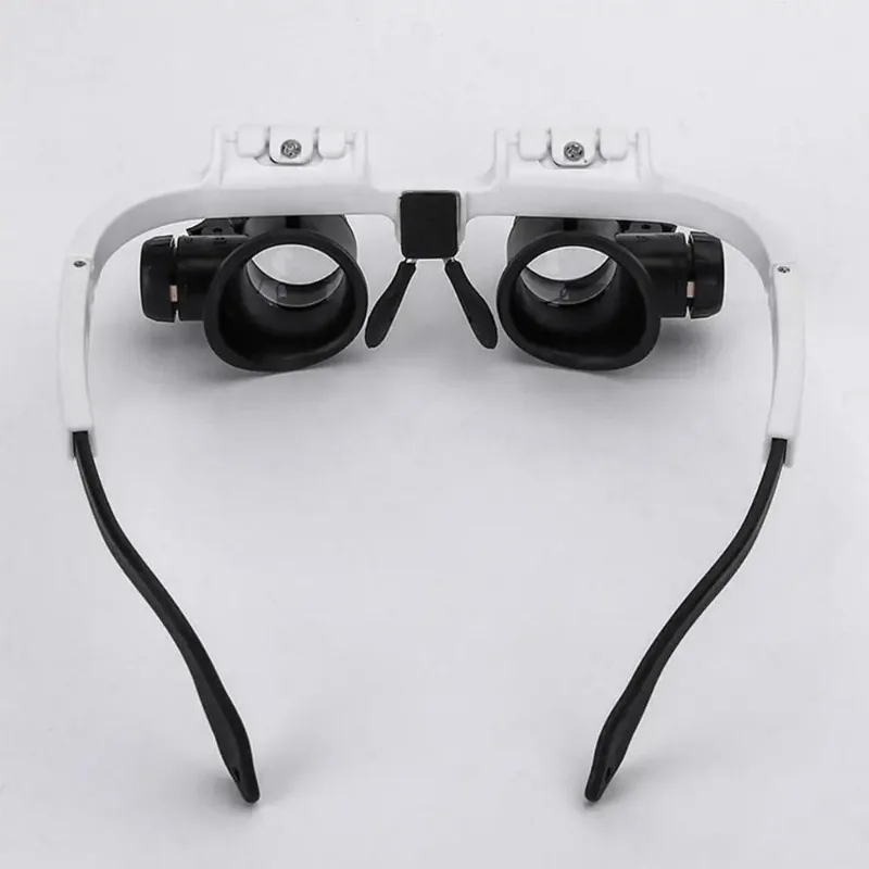 Hands Free LED Headband Magnifier Glasses Adjustable Magnifying Lens Head Mount Tool for Watch Repair Craft Embroidery Work