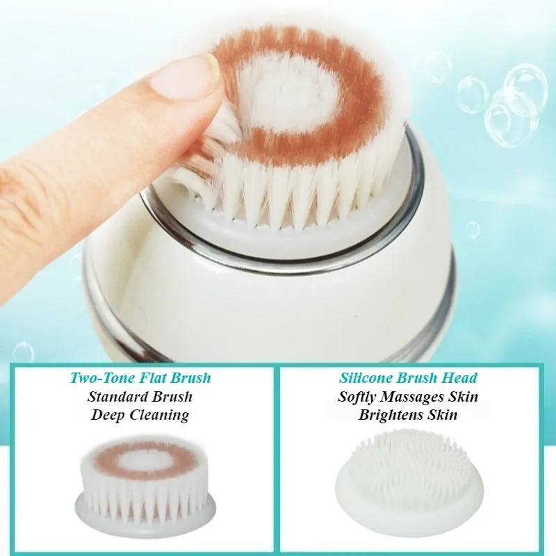 Macchina per la pulizia del viso profondo Attrezzatura per la bellezza della pelle Pulizia elettrica Detergente a vibrazione Dispositivo per la pulizia della cura della pelle impermeabile