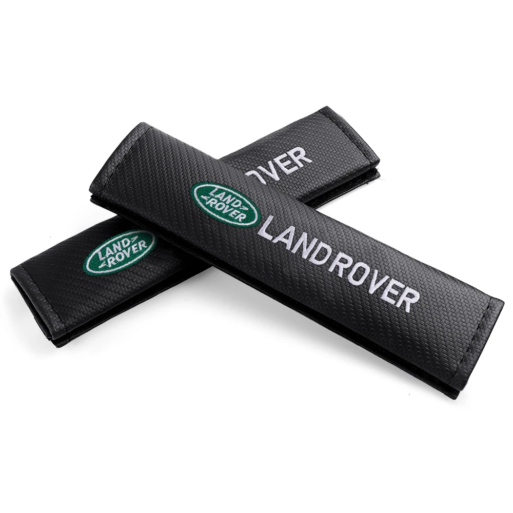 2pcs Carbon Fiber Seat Belt Pads Soft Belts Shoulder Protection For Land Rover Range Rover Velar Sport Discovery 3 4 Defender