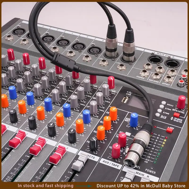 

ABJA-3 Pin XLR Female To Dual XLR Male Y Splitter Cable, XLR Splitter Cable, Microphone Splitter Cord Audio Adaptor,50Cm