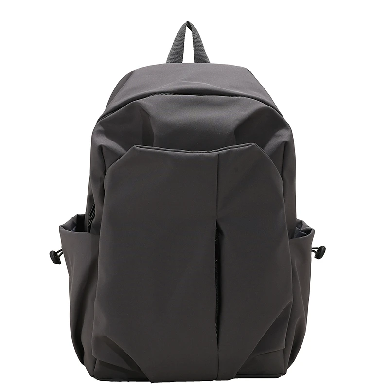 Borsa da scuola per adolescenti per ragazze zaino da donna in tinta unita Bookbags zaino da studente medio grande nero carino fiori Nylon Bagpack