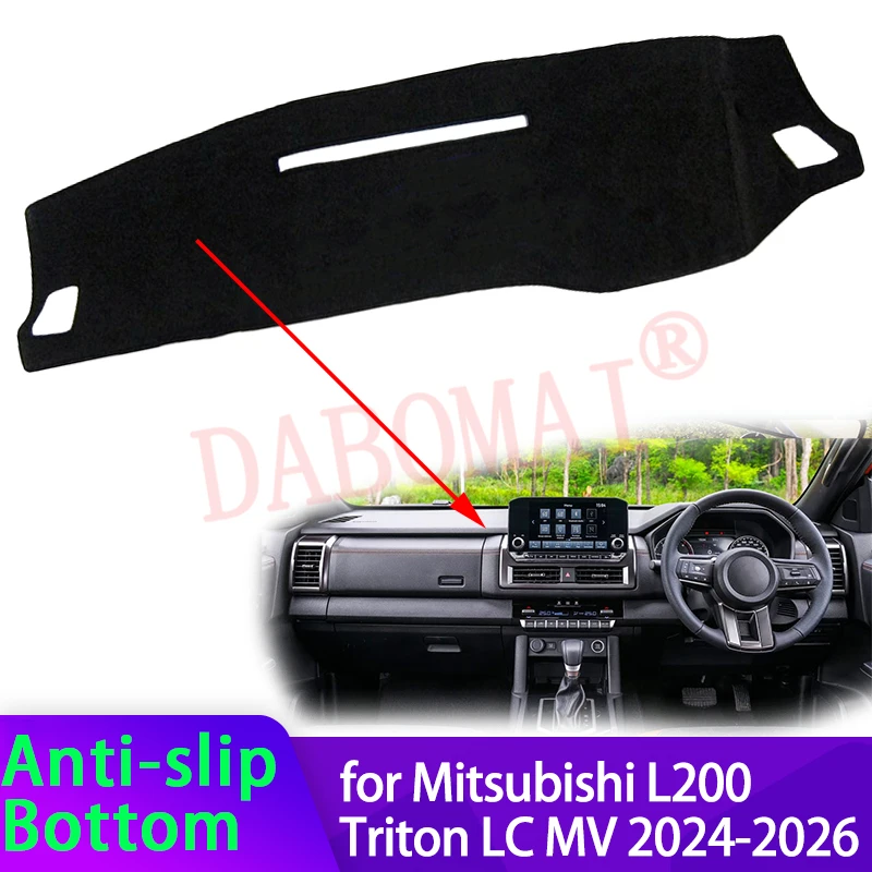 For Mitsubishi L200 Triton LC MV 2024 2025 2026 Car Dashboard Cover Avoid Light Pad Instrument Cover Mat Carpet Accessories