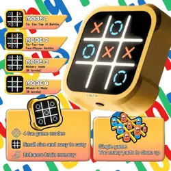 Multifunctional Electronic Tic-Tac-Toe Board Board Games Montessori Puzzle Table Game Chess Chess Set Portable For Adults Kids