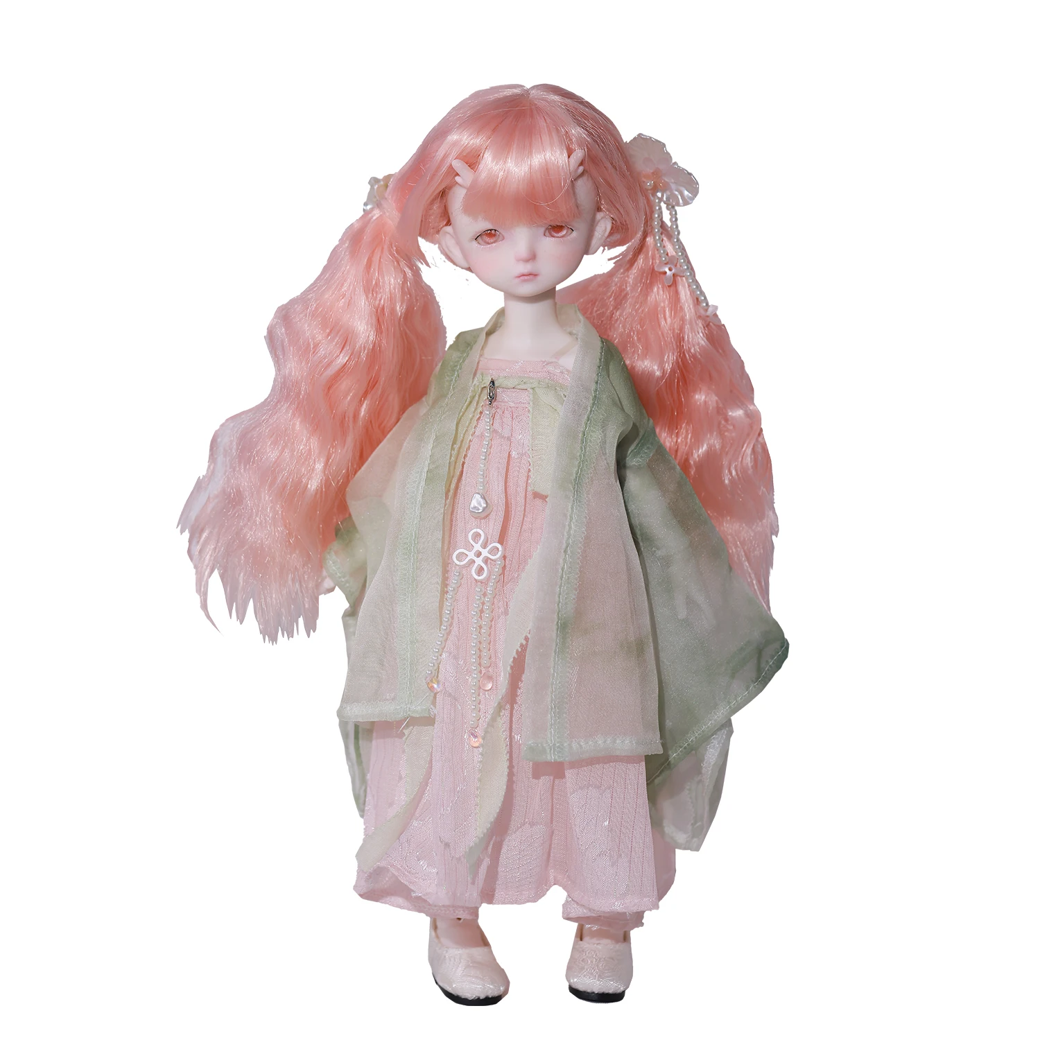ShugaFairy Yuling A BJD Doll Fullset Sweet Eastern Young Dragon with Horned Head Chinese Hanfu Outfit Ball Jointed Doll view 6