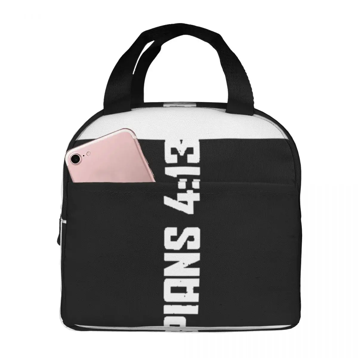 

Christian Fitness Philippians 4 13 Bible Verse Lunch Bag Unisex Portable Cooler Lunch Box Picnic Storage Food Bento Box
