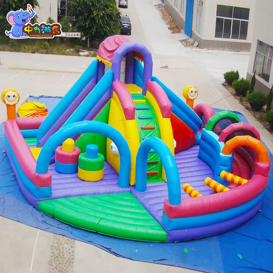 Customization Outdoors Bounce House with Slide Giant Inflatable Playgrounds Inflatable Jumping Castle Bouncy Castle Inflatable