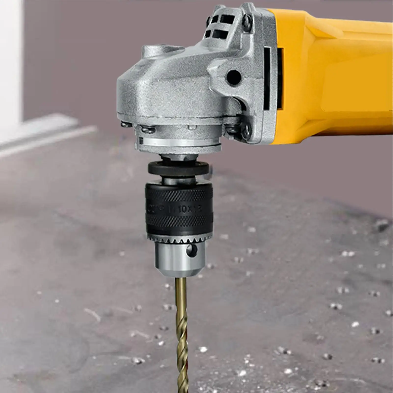 

Angle Grinder Chuck Electric Drill Adapter with Quick Change Shank Three-Claw Design Woodworking Tool Accessories for 100-Type