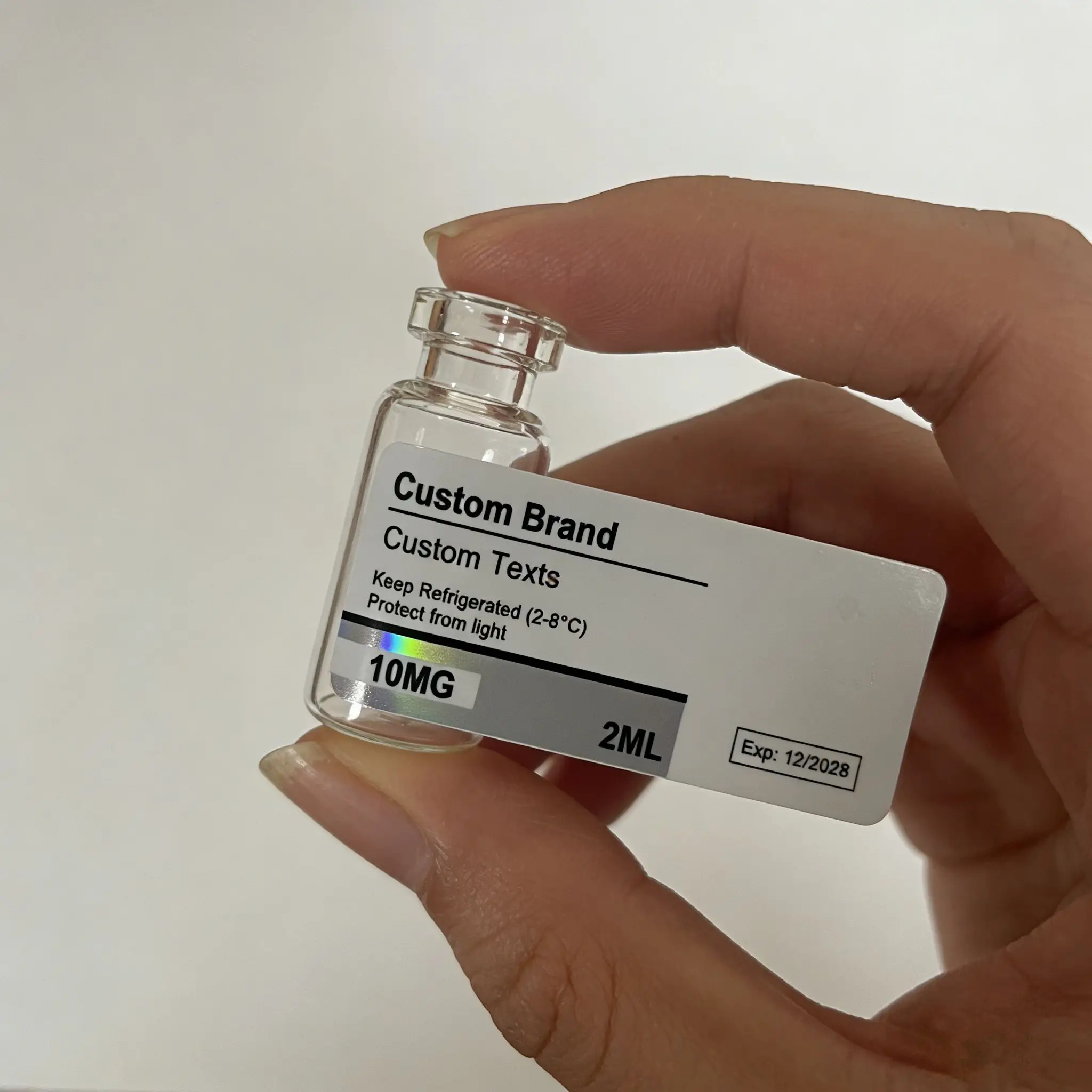 Custom Waterproof Vinyl Oil-Proof Sticker,3ml 5ml 10ml 15ml 20ml Small Vial Label,Self-Adhesive Tag for Perfume Essence Fragra