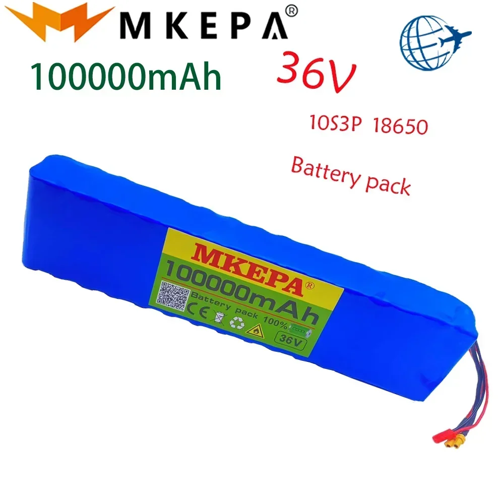 

MKEPA 36V 100Ah Battery Pack 18650 Li-ion Batteries 10S3P 1000W For High Power Electric Scooter Motorcycle Scooter