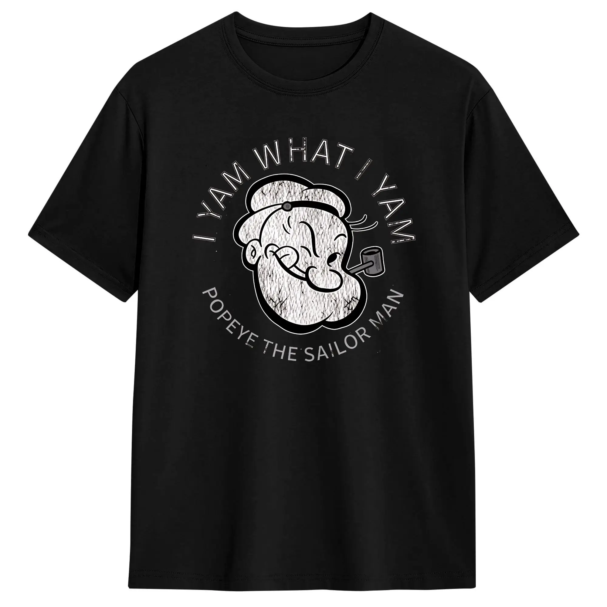 Camiseta con cita de Popeyed Sailor Man, camisetas de moda, camisetas de manga corta, ropa informal, camisetas de algodón de verano de gran tamaño