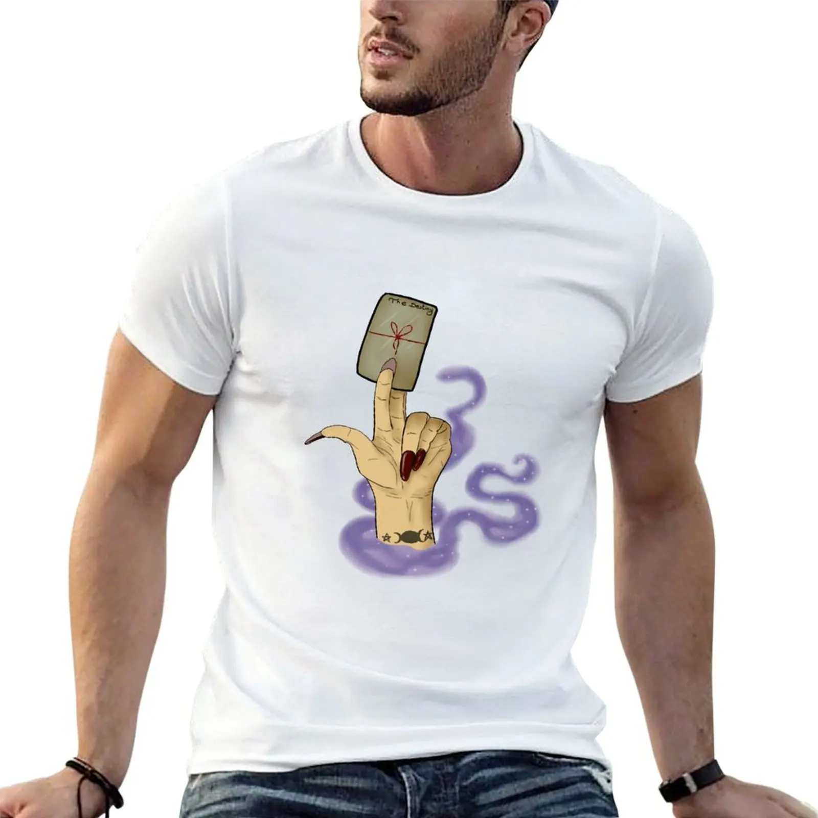 T-Shirt en coton pour homme, avec impression graphique, le t-shirt du destin du voyeur en terres, t-shirt drôle en coton pour homme