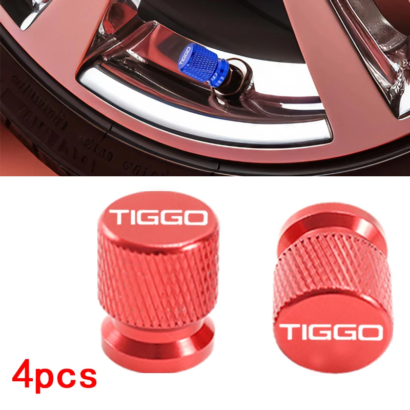 

For CHERY TIGGO 3 4 5 7 PRO 8 Car 4pcs Car Wheel Tire Valve Caps Tyre Stem Covers Airdust Waterproof Accessories