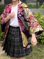 Asian Traditional Wear Summer Resort Printed Japanese Kimono Men's Women's Loose 7 Sleeve Casual Kimono Fashion Beach Cardigan