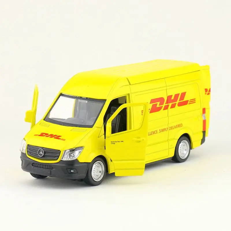 1:36 DHL Benz-Sprinter VAN ginie Model kolekcjonerski samochody ze stopu statycznego samochodu samochód prezent urodzinowy Trasport zabawki dla dzieci