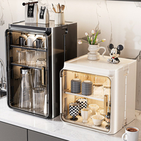 transparent Dustproof Cup Storage Rack Tea Cup Mug Organizer Coffee Accessories Drainage Cup Holder Shelf Tea Set Storage Box