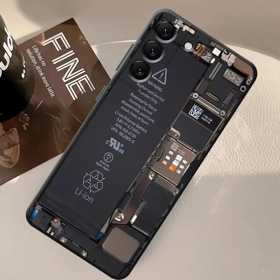 حافظة لهاتف سامسونج جالاكسي A10 A12 A70 A05 A17 A50 A04 A40 A16 A30 A15 A20 A13 A06 غطاء هاتف ناعم أسود نمط لوحة دوائر كهربائية #5